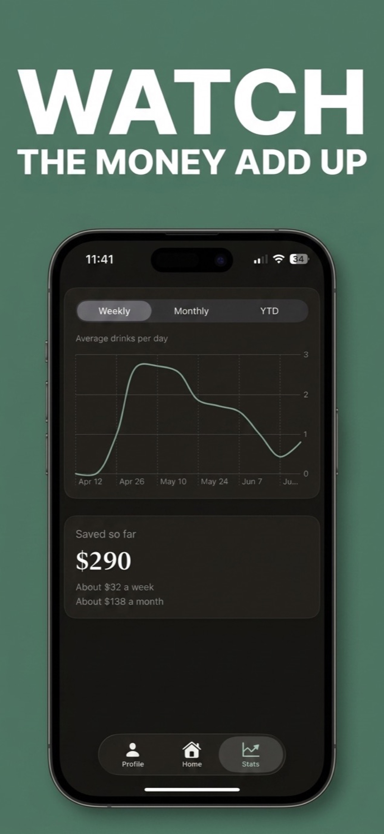 Cutback screenshot showing money saved